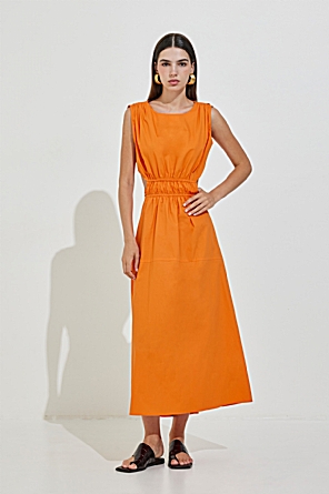 Φόρεμα Catherin Πορτοκαλί 