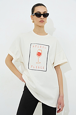T-Shirt Aperol Λευκό